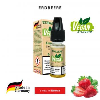 VEGAN E-Liquid Erdbeere 6mg Nikotin Tobaliq 10ml 100% NATUR ab 15st. im 15erT-Ds