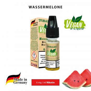 VEGAN E-Liquid Wassermelone 6mg Nikotin Tobaliq 10ml 100% NATUR ab 15st. im 15er