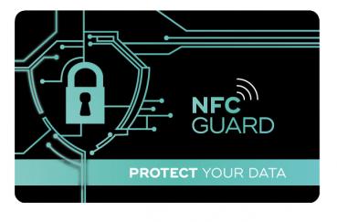 NFC GUARD Blocker-Karte Schützt alle Geldbeutelbefindlichen Karten mit Funktechn