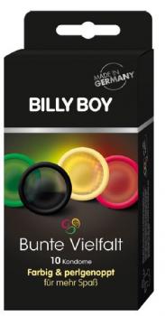 BILLY BOY Bunte Vielfalt 10 farbige und perlgenoppte Kondome 10er Packung