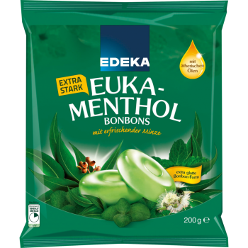 Euka Menthol Bonbons extra stark ohne künstliche Aromen und künstliche Farbstoff