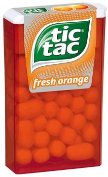tic tac fresh orange 18g Orangen-Dragees. Ohne Farb- und Konservierungsstoffe im