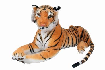 Plüsch liegender brauner Tiger Körper ca.45 cm