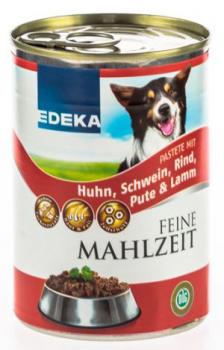 Feine Mahlzeit 5 sorten Fleisch Dog/Hunde Futter Edeka 400g Dose