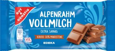 Alpenvollmilch Tafelschokolade extra sahnig G&G 100g