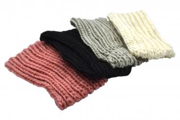 Winter Stirnband Basic 4/f schwarz, weiß, grau, rosé Material: Polyester mit Hak