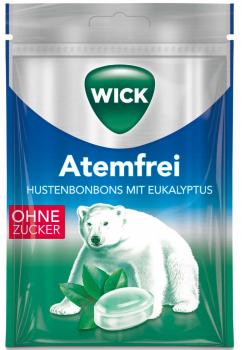 Wick Atemfrei Eukalyptus-Öl Hustenbonbons zuckerfrei 72g Beutel