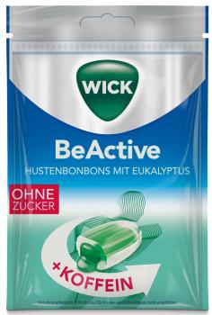 Wick BeActive Menthol&Eukalyptus Hustenbonbons zuckerfrei 72g Beutel