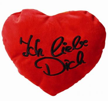 Herzkissen 40cm rot "Ich liebe Dich"