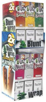 Blunt Wrap Double Platinum im 2er Pack, 6er Display No. 1(Red,Yellow,Jade,Purple