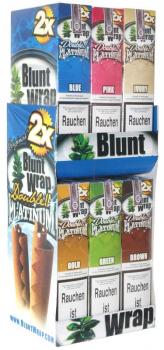 Blunt Wrap Double Platinum im 2er Pack, 6er Display No. 2(Blue,Pink,Ivory,Gold,G