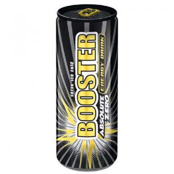 Booster Energy Drink Absolute ZERO 330ml(Schwarz)Pfanddose 24er Tray