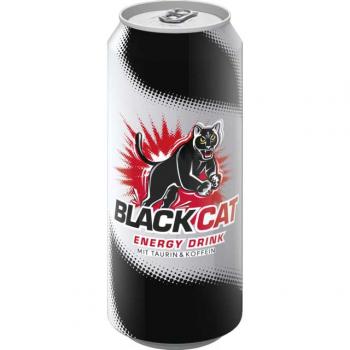 Black Cat Energy Drink mit Taurin&Koffein 500ml Pfanddose) im 12er Tray