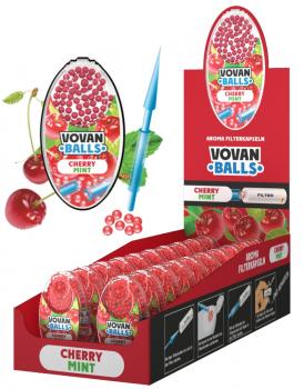 CHERRY MINT Aromakapseln Vovan Packung mit 100 Kapseln für Zigaretten, Zigarillo